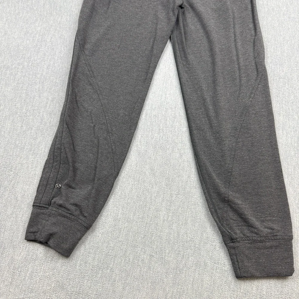 Lululemon Jogger Sweat Pants Womens 6 Gray Stretch Gym Yoga‎ Pockets Zip Casual